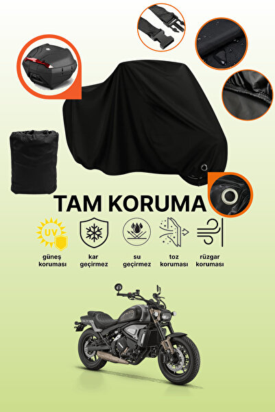 dokaca Black Lock and Tail Bag Compatible Rks Srv700 Compatible Motorcycle Ta...