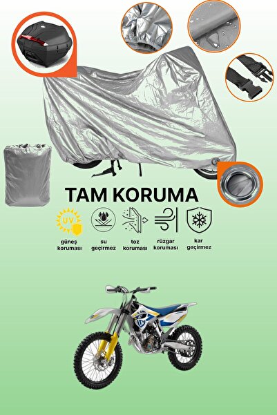 dokaca Gray Lock and Tail Bag Compatible Husqvarna Fc 250 Compatible Motorcyc...