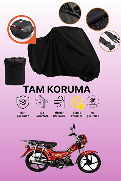 dokaca حقيبة خلفية سوداء متوافقة مع كينج موتور KR-100-A، غطاء دراجة نارية متو...