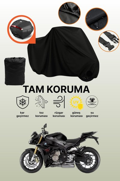dokaca حقيبة خلفية سوداء متوافقة مع BMW S 1000 R، غطاء دراجة نارية متوافق، غط...