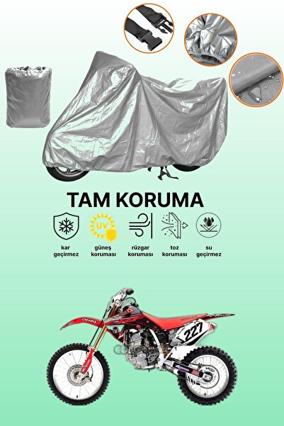 dokaca غطاء دراجة نارية متوافق مع هوندا سي آر إف 150 آر باللون الرمادي، غطاء واقي، غطاء للمحرك