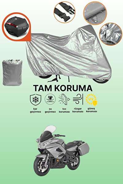 dokaca حقيبة خلفية رمادية متوافقة مع CFmoto 650TK، غطاء واقي للدراجة النارية