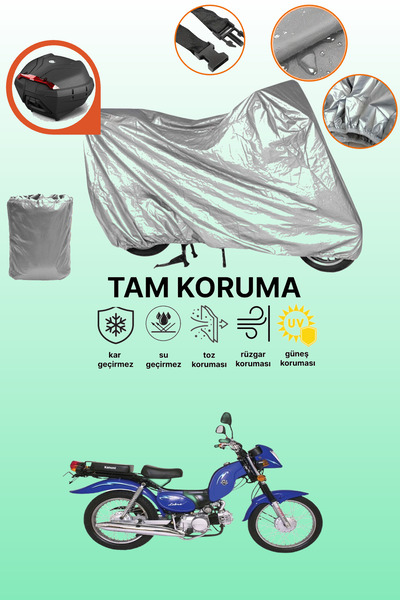dokaca Gray Rear Bag Compatible Kanuni Zebra 90 Compatible Motor Tarpaulin, P...