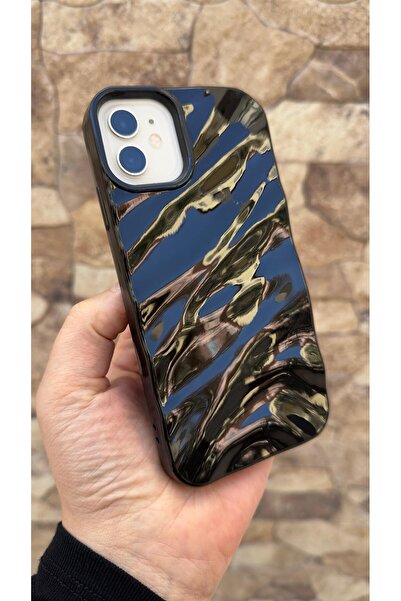 Vip Case iPhone 11 Compatible Glossy Camera Protruding Luxury 3D Water Ripple Pattern Glossy Silicone Wavy