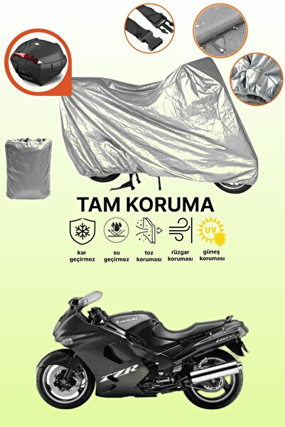 dokaca حقيبة خلفية رمادية متوافقة مع غطاء المحرك المتوافق مع Kawasaki ZZR 110...
