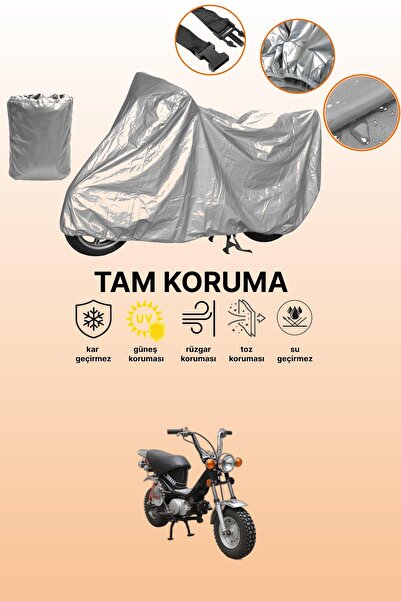 dokaca غطاء دراجة نارية رمادي اللون متوافق مع ياماها LB 70 تشابي، غطاء واقي، ...