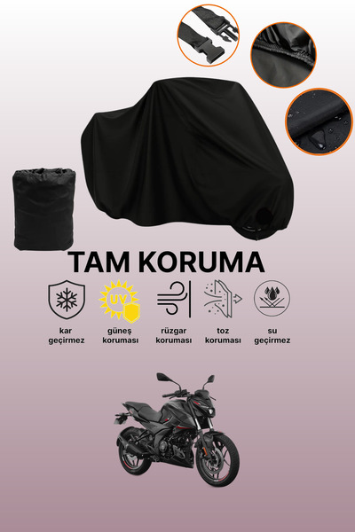 dokaca Black Bajaj Pulsar N 250 Compatible Motorcycle Cover, Protective Cover...
