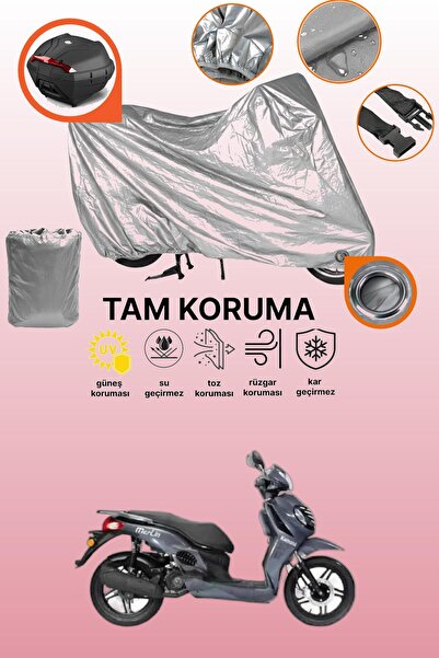 dokaca Gray Lock and Tail Bag Compatible Kanuni Merlin S Compatible Motorcycl...