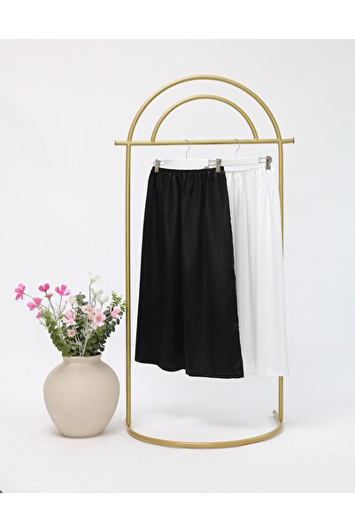 Lemaye Căptușeală de fustă din satin - negru