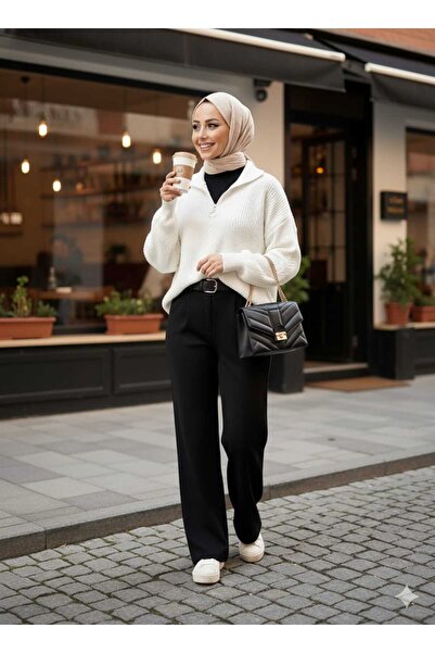 SAYZEN tricotaj pulover cu fermoar împletit din Selanik