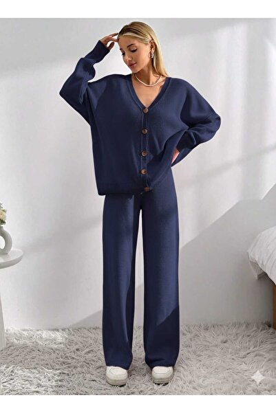 Elfin Basic Cardigan Pants Bottom-Upper Set