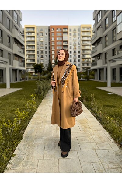 QANU Μακρύ παλτό Floriva Camel