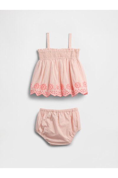 GAP Bebek Açık Pembe V-G Smock Takımı