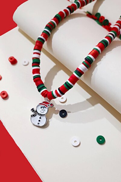 New Obsessions Christmas Figure Snowman Charm Dangle Smoke Necklace