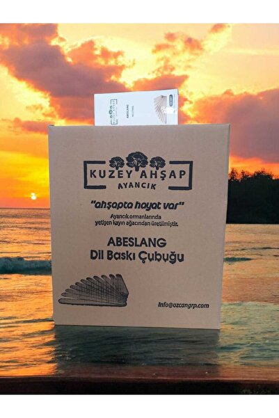 KUZEY AHŞAP DOĞAL KAYIN AĞACI Abeslang Dil Çubuğu - Ağda Spatulası100 x 4 Kutu 400 adet