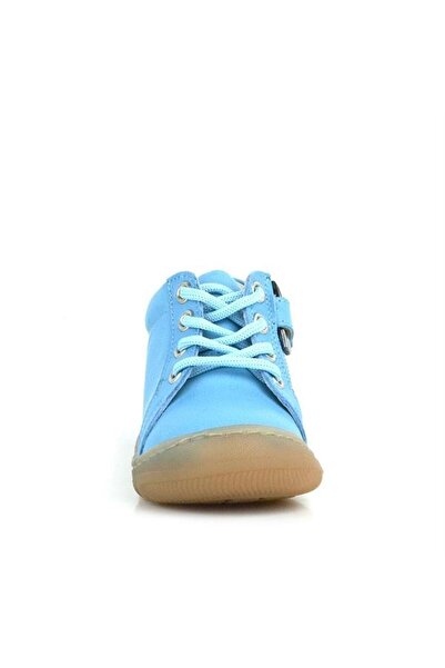 hapshoe Anatomik Yumuşak Hakiki Deri Fermuarlı Mavi Bebek Bot Ayakkabı