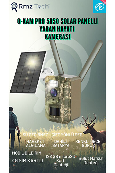 RMZTECH O-KAM 5050 FotoKapan Kamuflaj Avcılık Doğal Yaşam Kamerası Sim Kartlı...