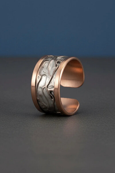 OSMANLI GÜMÜŞ Women's Copper Ring - White Star Dust Model Copper Women's Ring