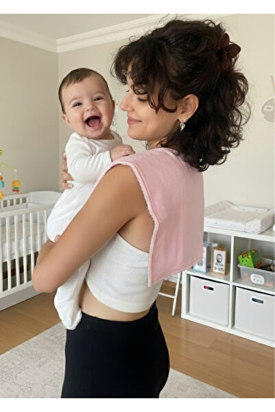 Joyous Mom Kids Organik Pamuk Müslin ve Havlu Tabanlı Çift Yönlü Kullanm Omuz...
