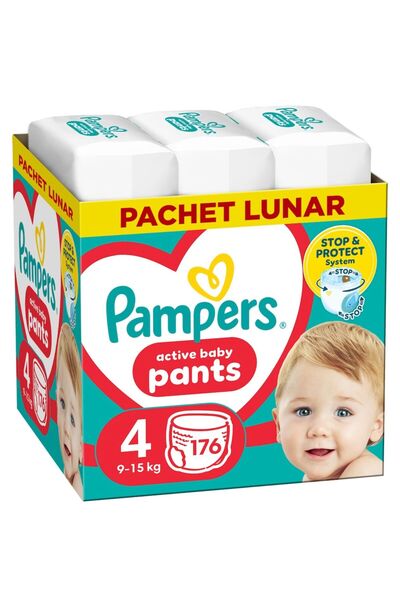 Pampers Pants pachet lunar de scutece 9-15kg Maxi 4 (176pcs)