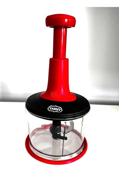 yakuthome Red Steel Blade Top Press Practical Chopper Hand Rondo