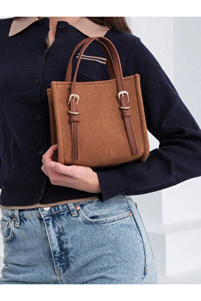Blisshop Elia Kemer Detaylı Süet Çapraz Çanta