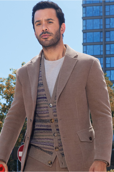Kiğılı Patterned Wool Knitwear Cardigan