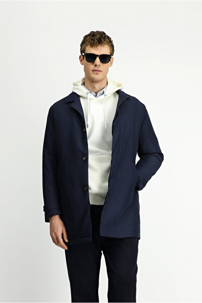 Kiğılı Regular Fit Buttoned Front Quilted Plain Top Coat