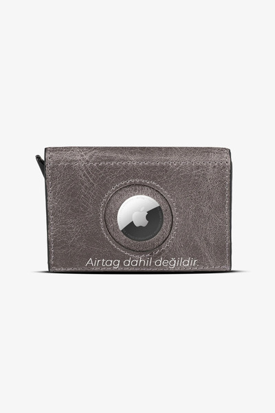 Getto Deri Airtag Mekanizmalı Kişiye Özel İsim Baskılı Cüzdan