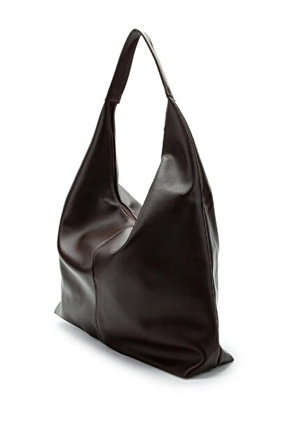 Mckanzie Geantă de umăr cu fermoar de dimensiuni mari, cu cusătură în mijlocul mânerului oval