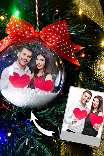 SEVGİLAMBASI Christmas Gift Photo Christmas Tree Ornaments New Year Decoration with Baby, Family, Animal Photo