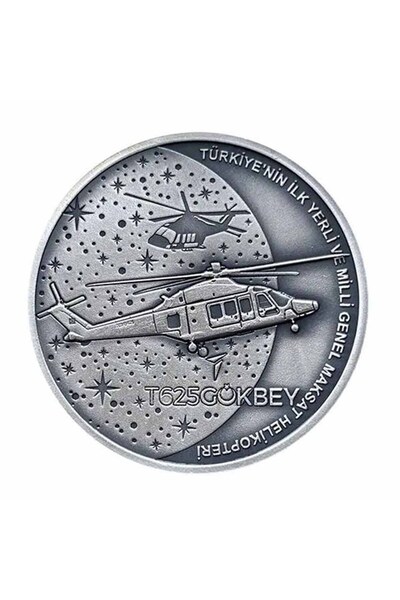 aga kulche AgaKulche Gökbey Helikopter Gümüş Madalyon