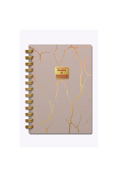 denden دفتر ملاحظات مخطط مقاس 17x24 باللون الرخامي