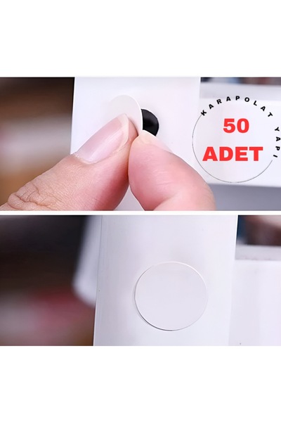 Genel Markalar Yapışkanlı Vida Gizleme Yapıştırma Vida Tapası Tıpası(50 Adet) - Beyaz