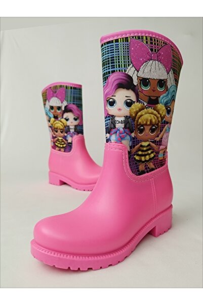 Sea&Blue Lol Doll Printed Pink Αδιάβροχες Κοριτσίστικες Μπότες Βροχής