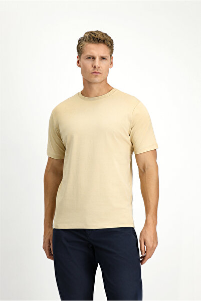 Kiğılı Bisiklet Yaka Slim Fit Dar Kesim Süprem Pamuk Tişört