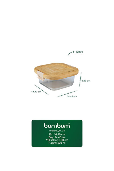 Bambum Patina Lockable Glass Storage Container 520 ml