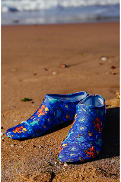 sefamerve Children's Sea and Pool Shoes 1000-01 Cute Lion