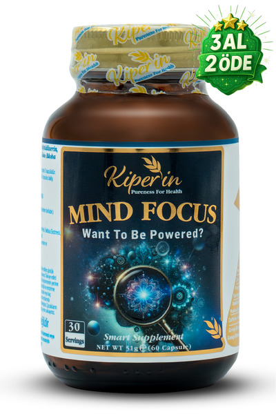 Kiperin Mind Focus Aslan Yelesi Mantarı, Sitikolin, Rhodiola, L-Theanin .. (1440mg) | Akıllı Gıda Takviyesi