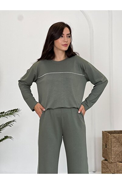 DE'VESTA Biyeli̇ Modal Imported Fabric Lycra Comfortable Casual and Stylish Bottom - Top Set Tracksuit Set