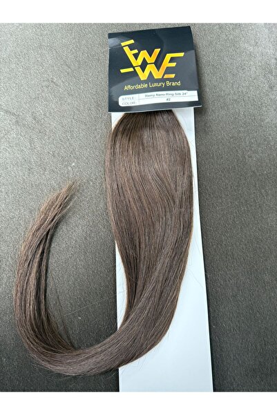 EWWE Extensii Nanoring Păr Remy 60 cm Ciocolată Neagră