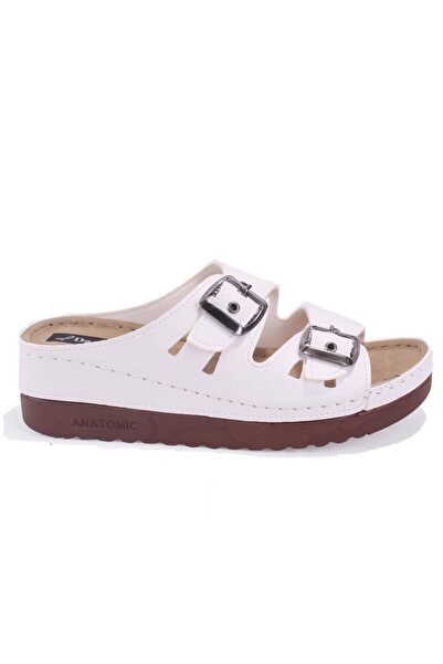 DAGOSTER Dza37-3001 White Daily Orthopedic Women's Slippers