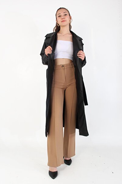 Mckanzie 2238 Kuşaklı Deri Pardesü