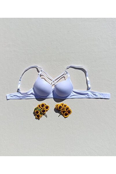 siyalife Бюстгальтер з підкладкою Push Up, з перехресними бретелями, білий