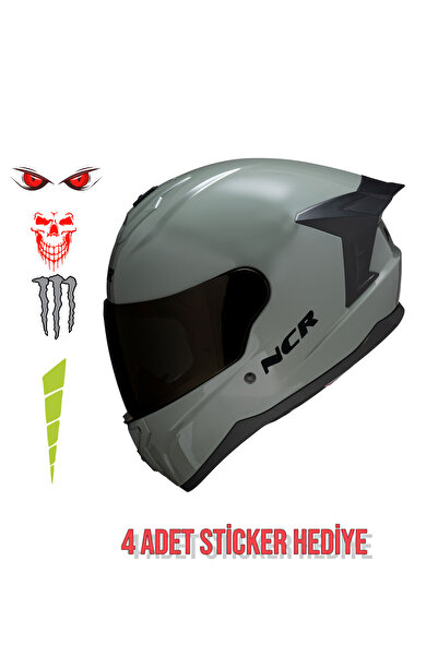 NCR Rapid Siyah Camlı Kapalı Kask (Ece Belgeli) Uyumlu