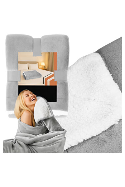 varioshop Thick Reversible Blanket 150x200 cm VarioShop® — soft, warm, elegant, dark gray