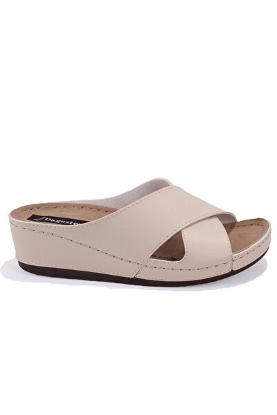 DAGOSTER Dza37-1802 Beige Daily Orthopedic Women's Slippers