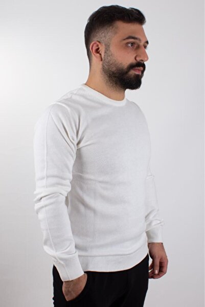 Twister Jeans Twister 3621 Ekru Bisiklet Yaka Erkek Kazak