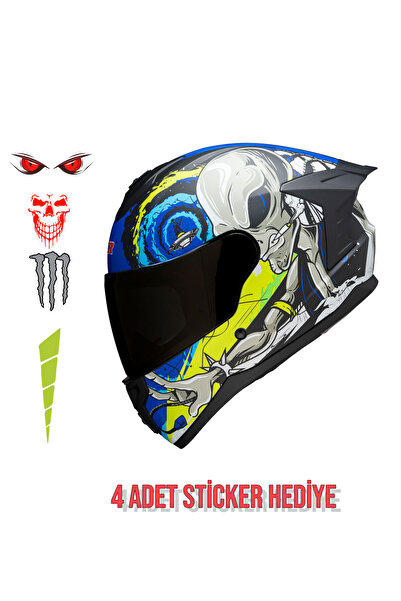 NCR Rapid Siyah Camlı Kapalı Kask (Ece Belgeli)