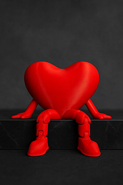 SHHOBİ Kalp Şeklinde Sevgililere Özel Figür Obje Dekor 1 Adet - Kalp Dekorati...